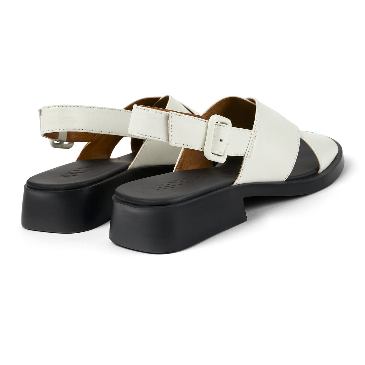 Sandales en cuir ultrasouple Dana blanc naturel, CAMPER