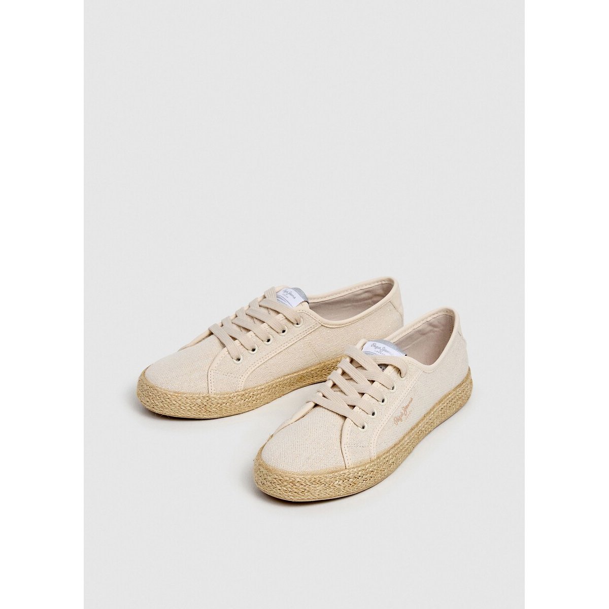 Baskets en toile Brady Jute beige, PEPE JEANS