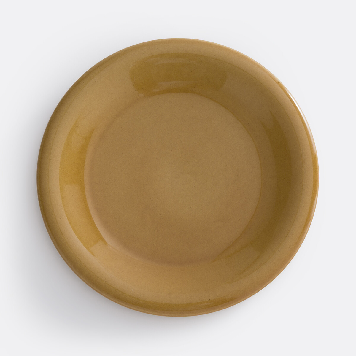 Lot de 4 assiettes plates, grès émaillé, Toria moutarde, LA REDOUTE INTERIEURS