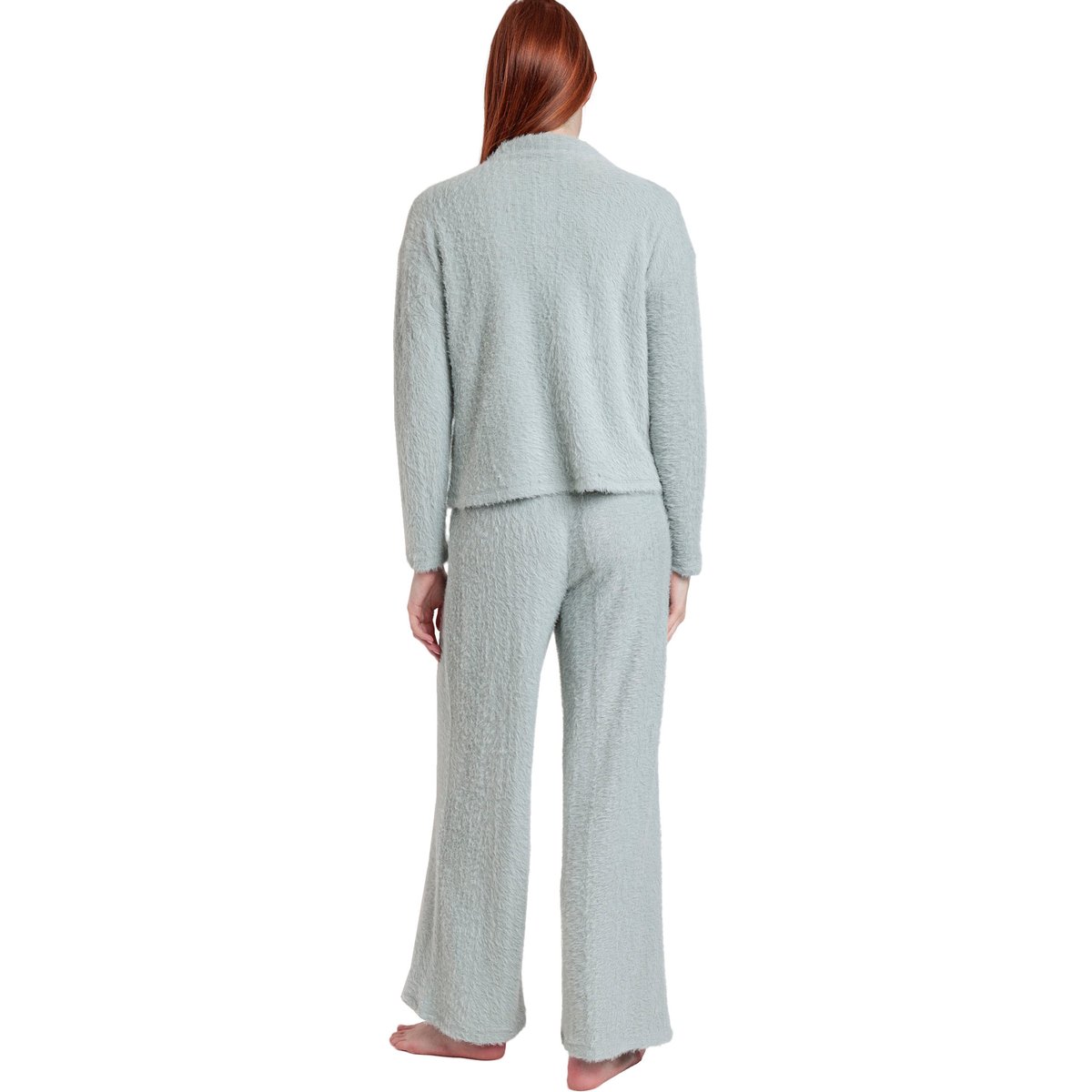 Pyjama pantalon top manches longues Furry bleu, ADMAS