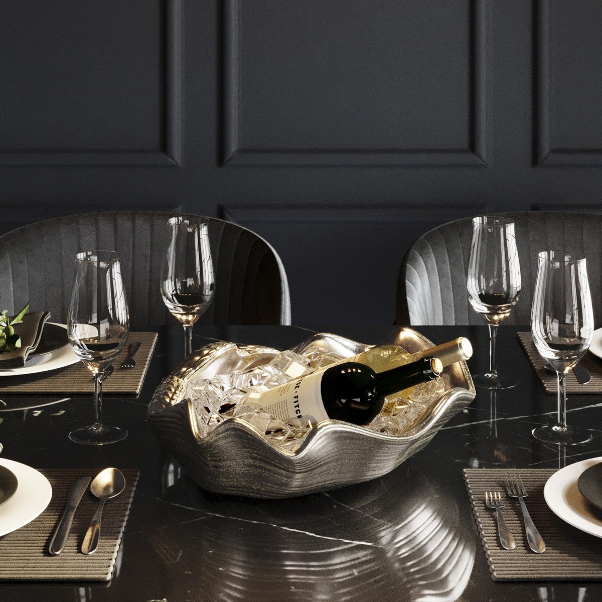 Coupe coquillage argent, KARE DESIGN
