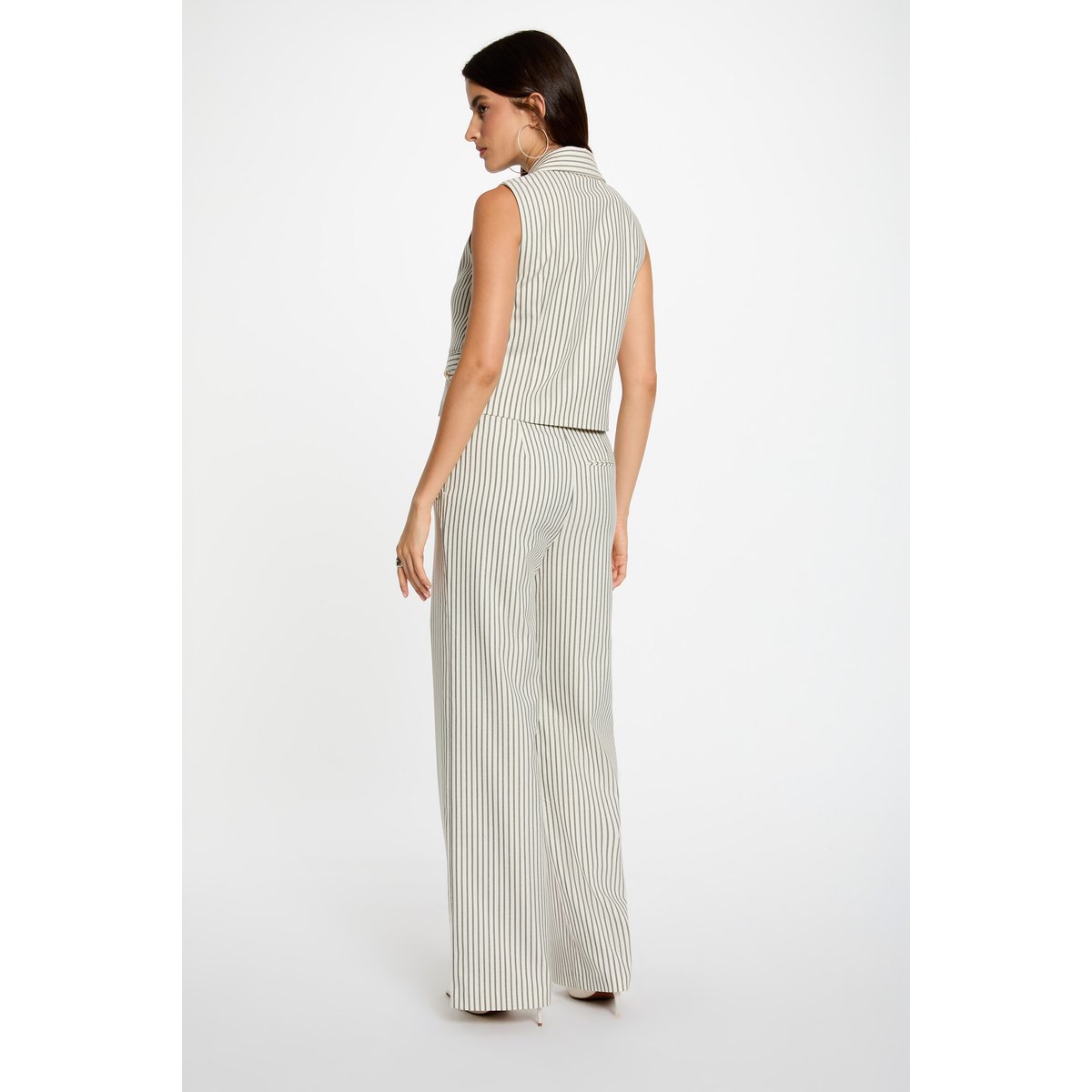 Veste sans manches ajustée multicolore, MORGAN