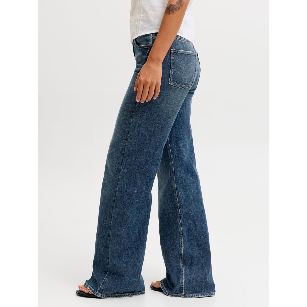 Jean Coupe Évasée dark blue denim, JJXX