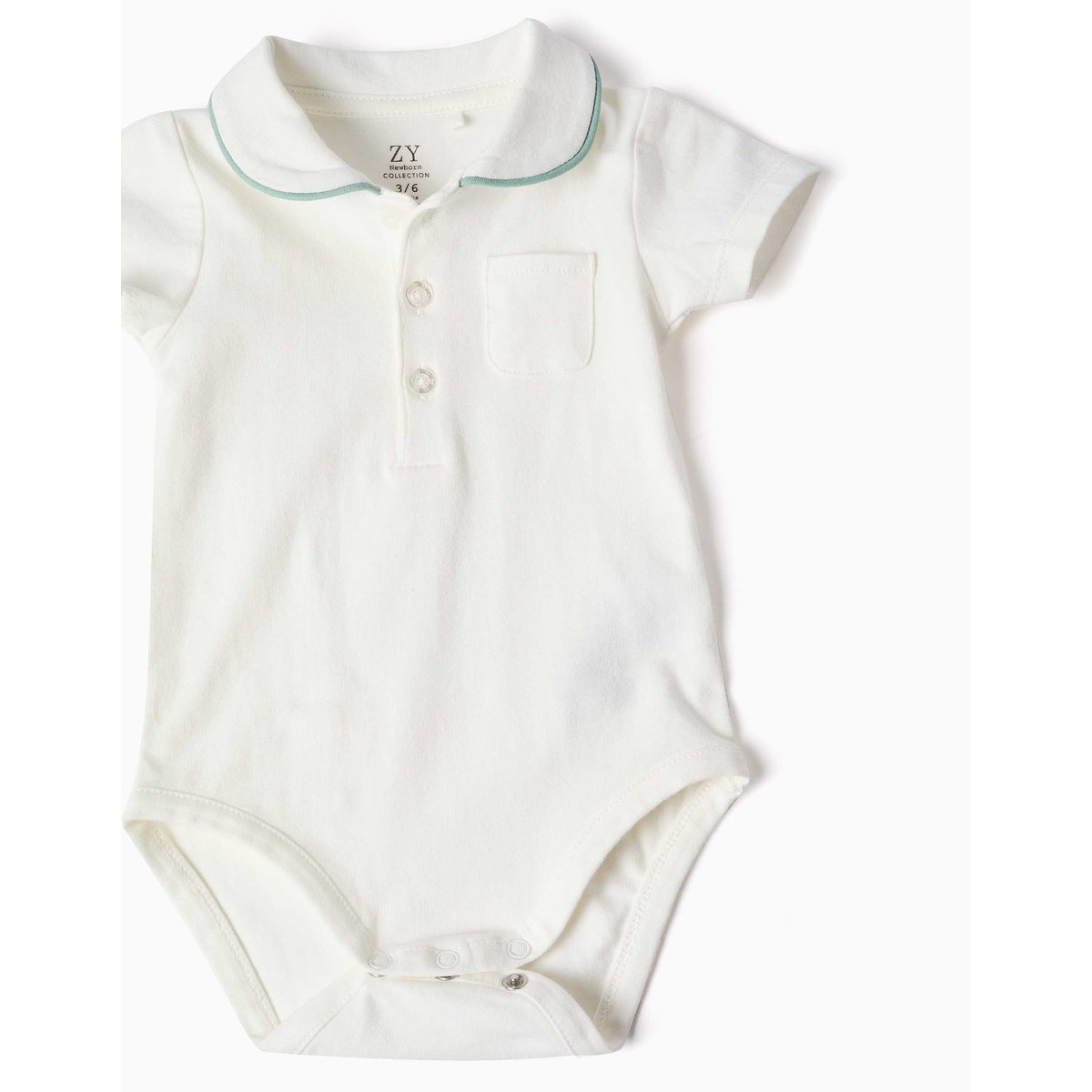 Ensemble body et short en coton vert clair, ZIPPY