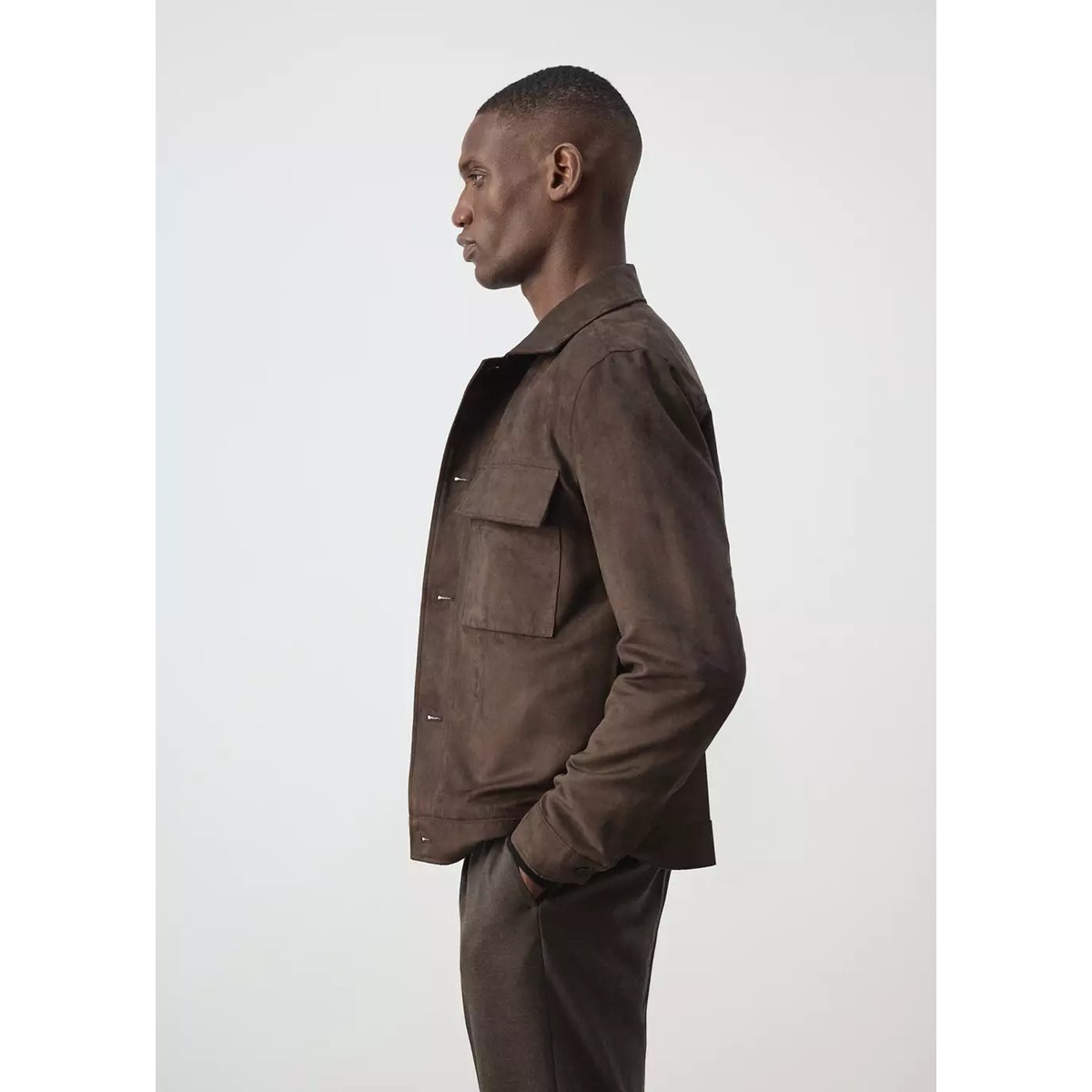 Veste effe daim poches marron, MANGO MAN