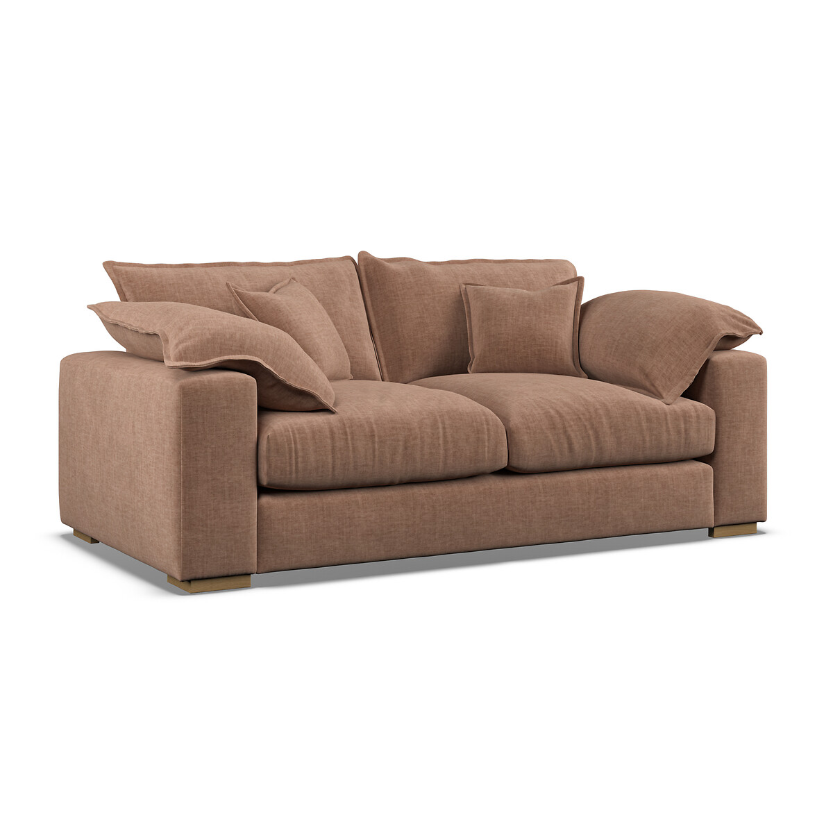 Camille Vintage Chenille 3 Seater Sofa with Oak Feet desert rose, ÉDITÉ