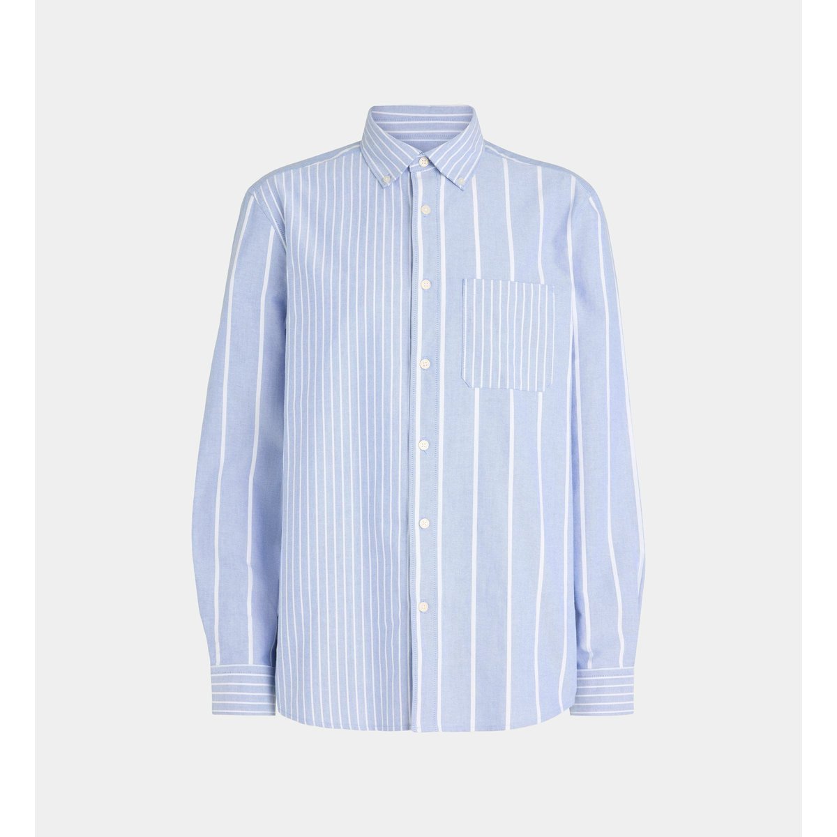 Chemise rixmix rayée en coton bleu et blanc, GALERIES LAFAYETTE