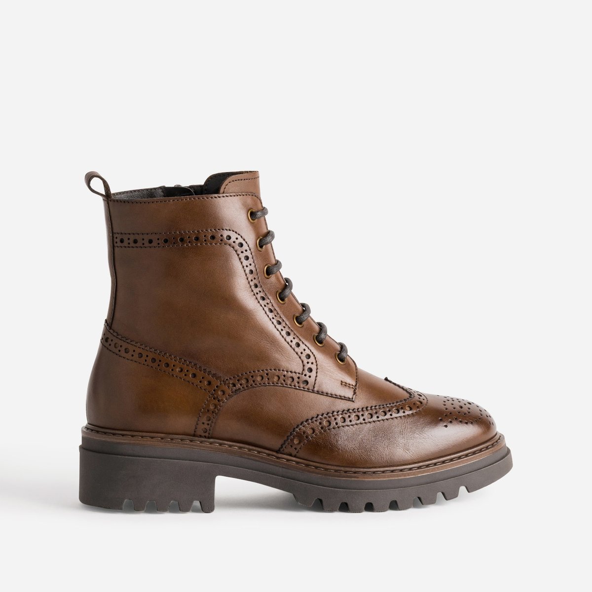 Boots en cuir LEA cognac, TEXTO