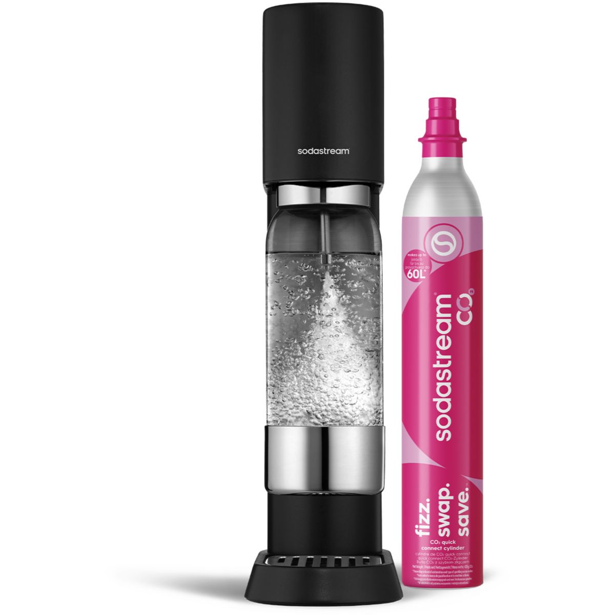 Machine à soda ENSO noire couleur unique, SODASTREAM