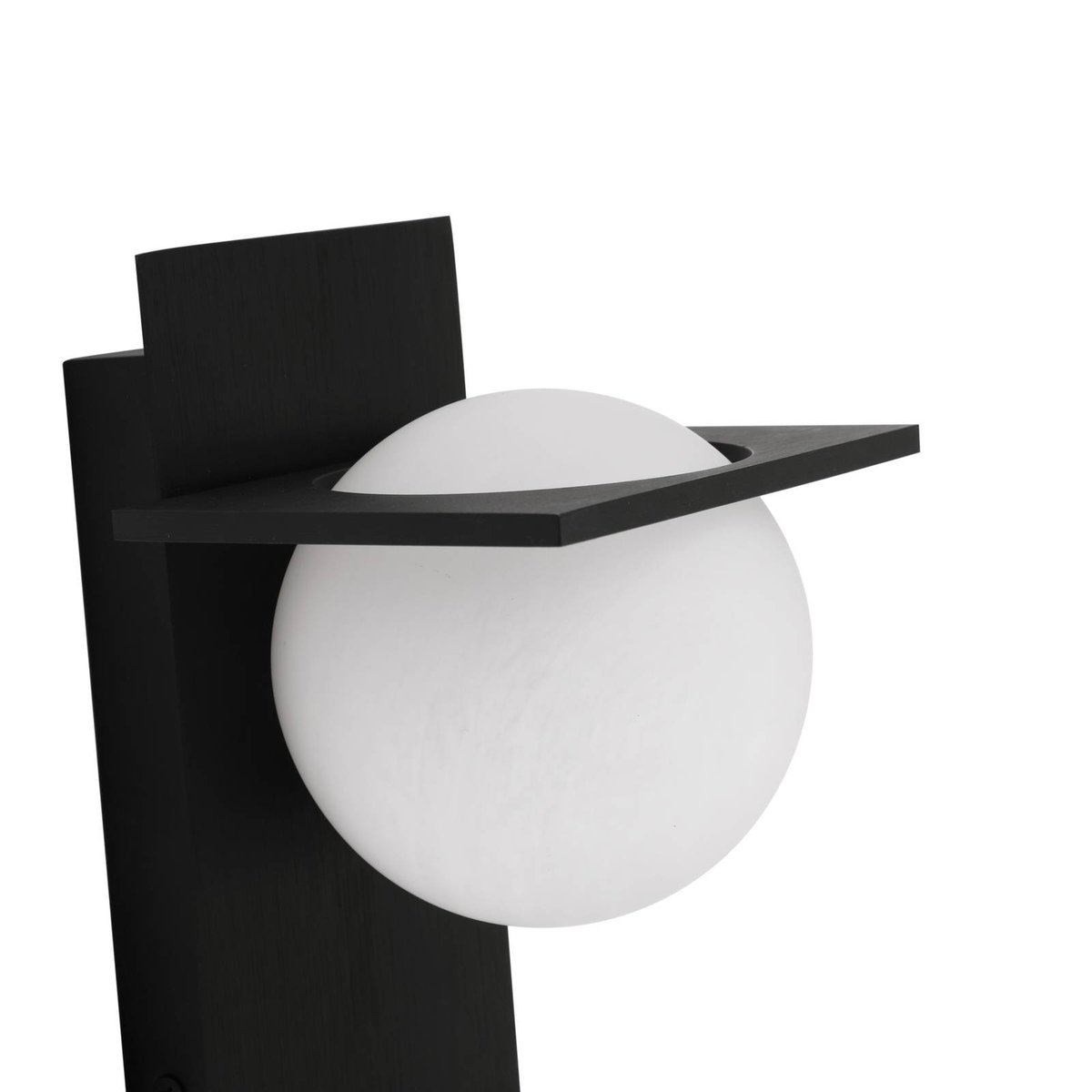 Applique en métal moderne, Kulka noir, blanc, LUCANDE