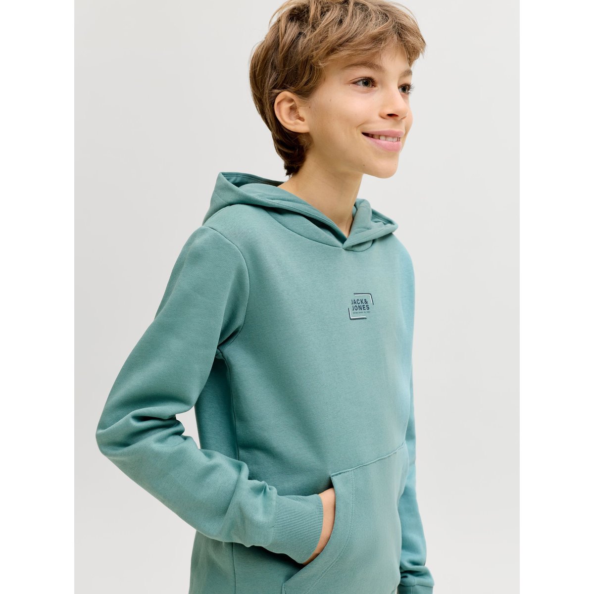 Sweat À Capuche turquiose - mineral blue, JACK & JONES JUNIOR