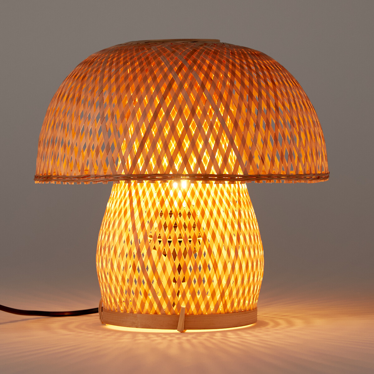Lampada da tavolo, afungo, bambù, Blini naturale , LA REDOUTE INTERIEURS