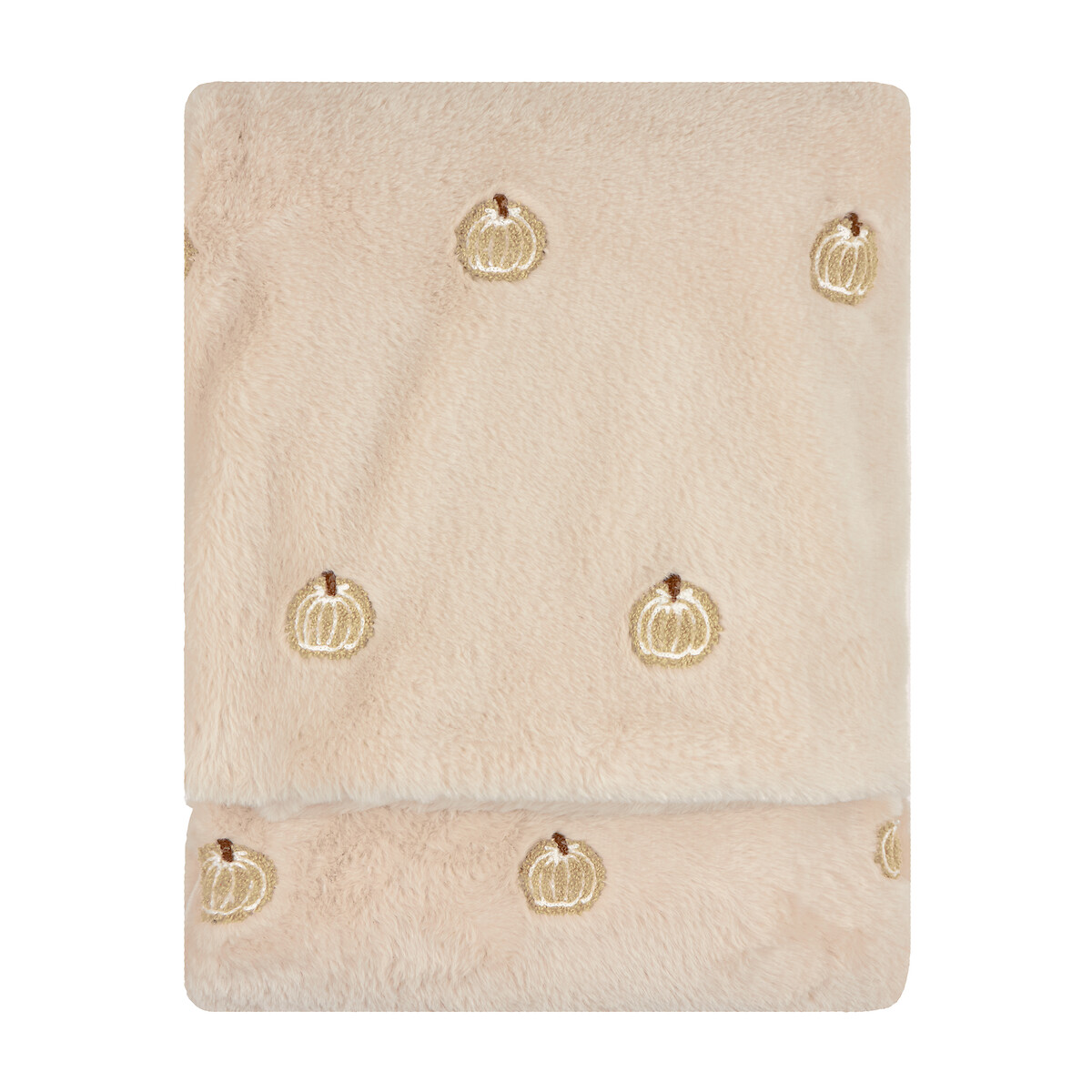 Autumn Pumpkins Embroidered Throw natural, FURN.