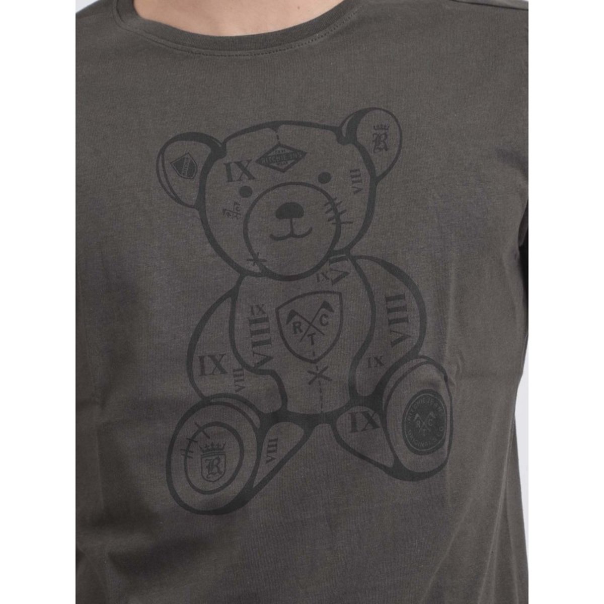T-shirt Col Rond Pur Coton Jibidel gris, RITCHIE