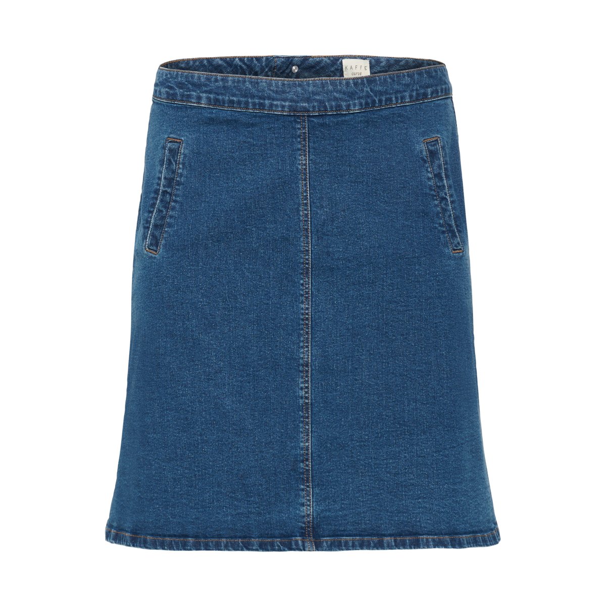 Jupe casual bleu medium blue denim, KAFFE CURVE