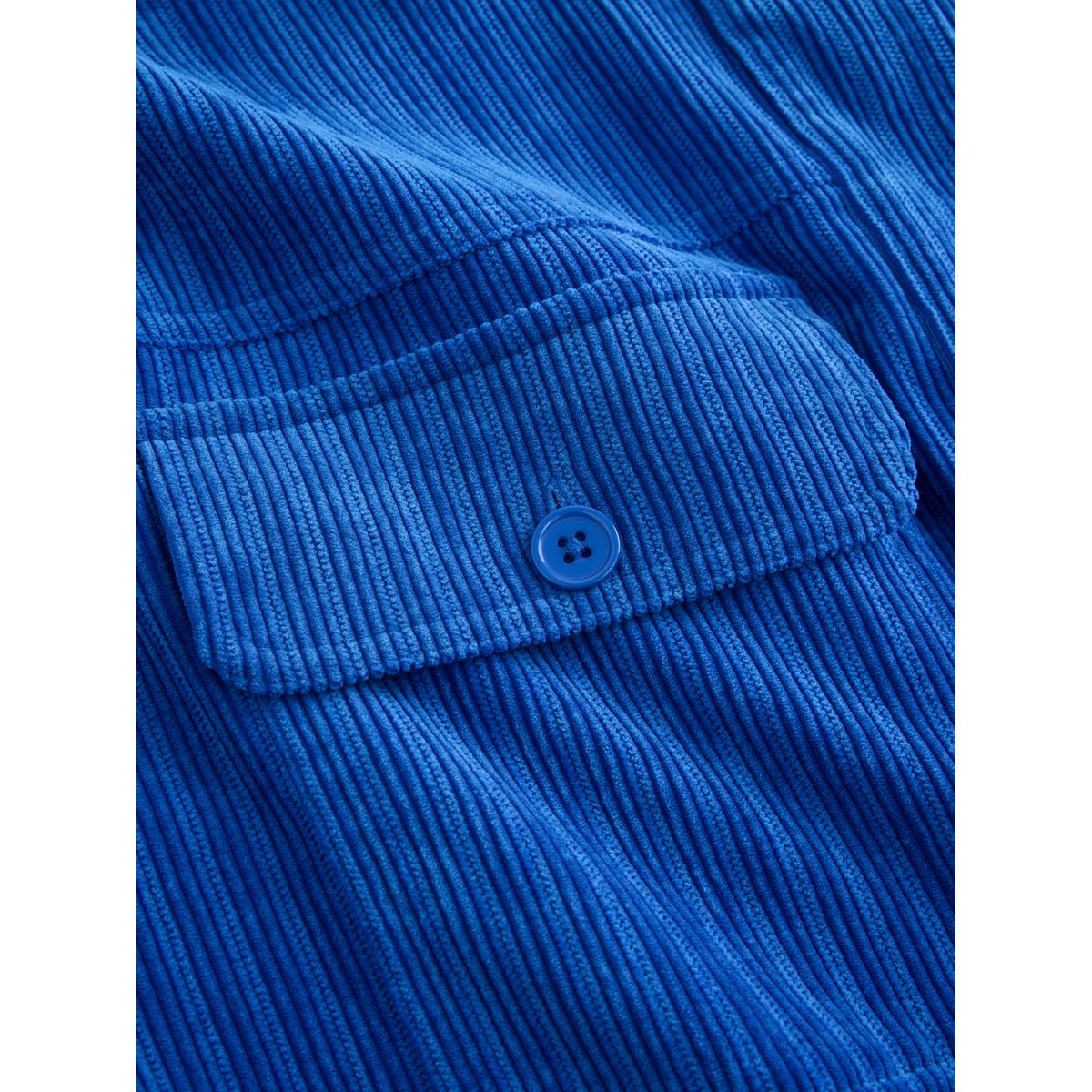 Veste chemise en velours côtelé à enfiler bleu cobalt, NEXT