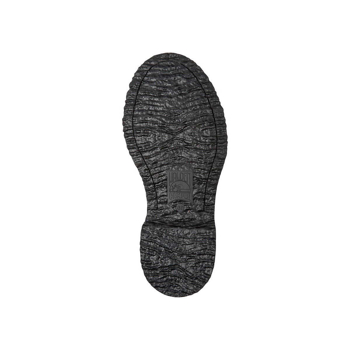 Mocassins Walden en cuir noir uni, CAMPER