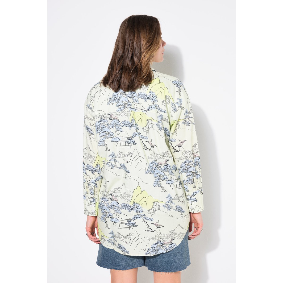Chemisier oversize, manches longues jaune pastel, STUDIO UNTOLD