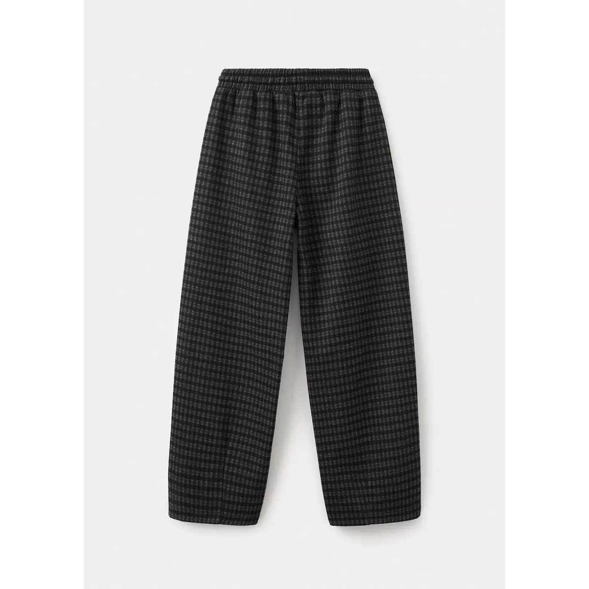 Pantalon wide leg à carreaux gris anthracite, MANGO KIDS