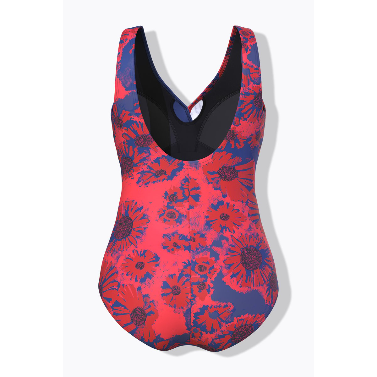 Maillot de bain effet cache-cœur. Bonnets marine, ULLA POPKEN