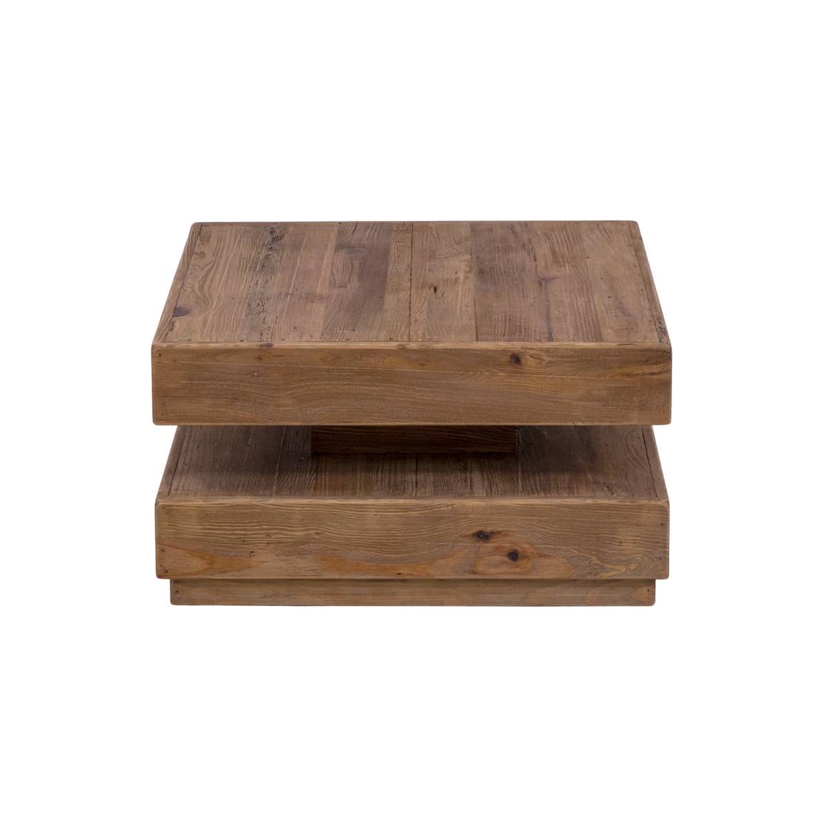 Table basse en bois recyclé BLAISE bois foncé, MADE IN MEUBLES