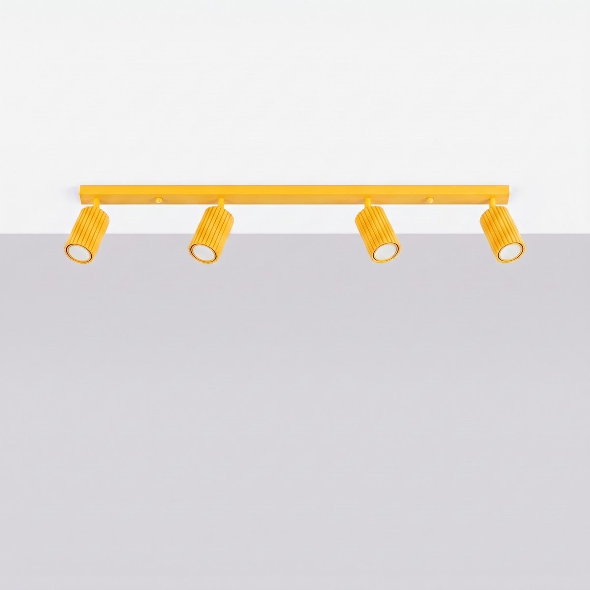 Plafonnier Aluminium Jaune GU10 4 KARBON jaune, EDEN