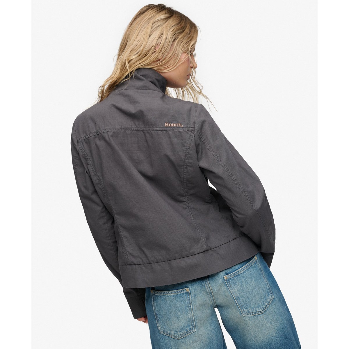 Veste Ripstop Bench à Double Zip et Col Montant anthracite/ dune, SUPERDRY