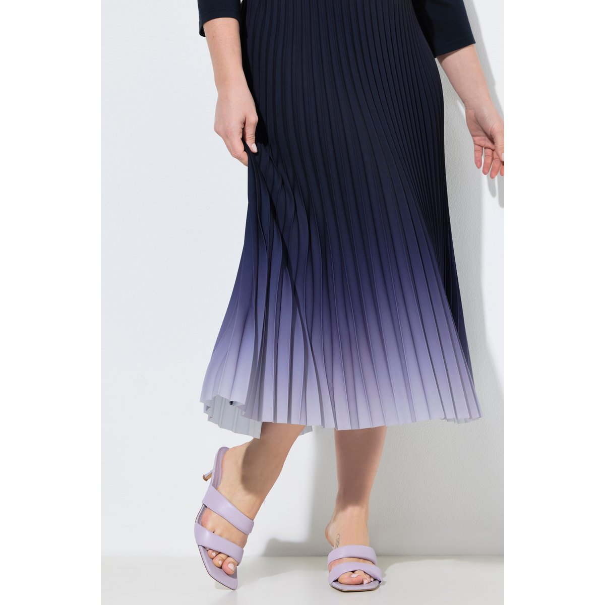 Robe midi marine foncé, ULLA POPKEN