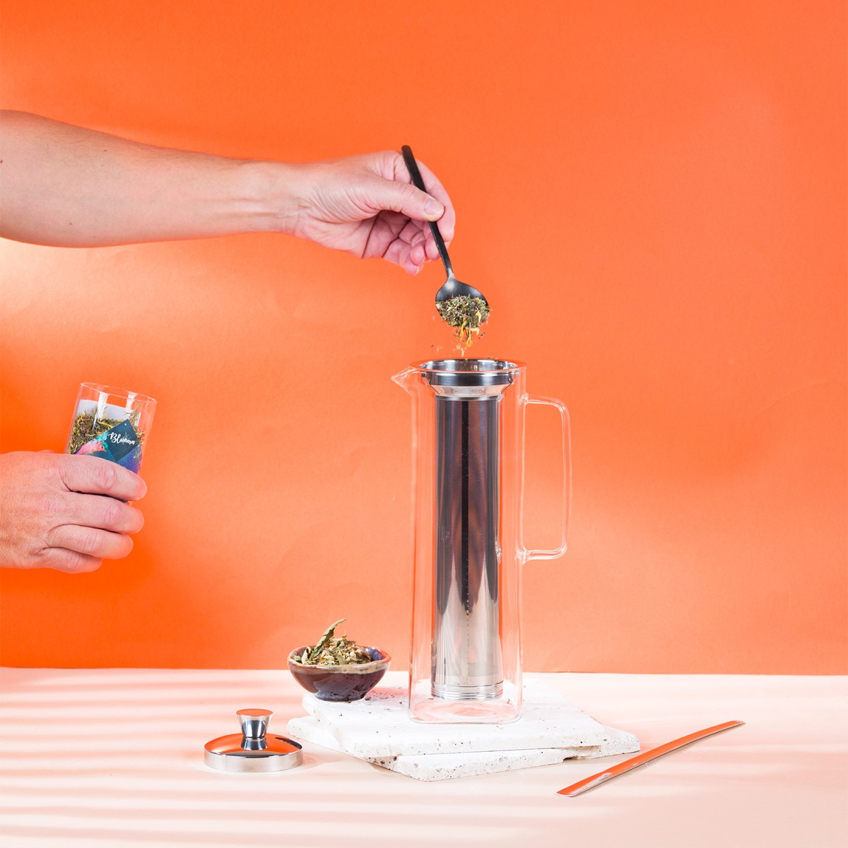 Théière Long Island - théière en verre allongée avec filtre dévissable inox 1.5L THÉIÈRES verre transparent, CRISTEL