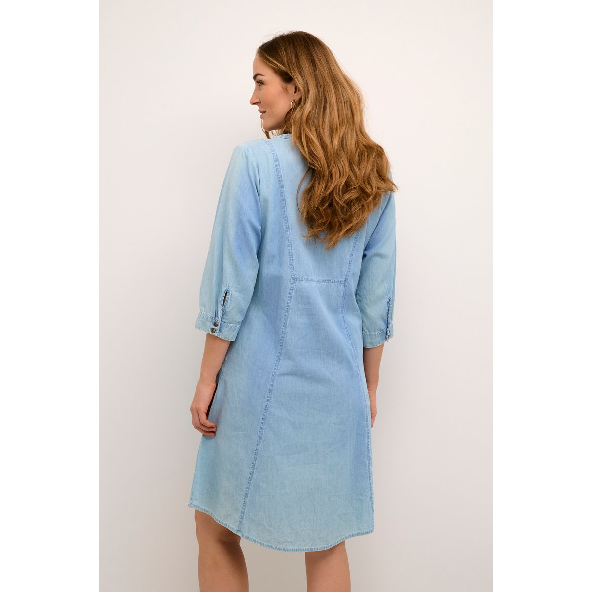 Dress bleu denim texsas blue denim, CREAM
