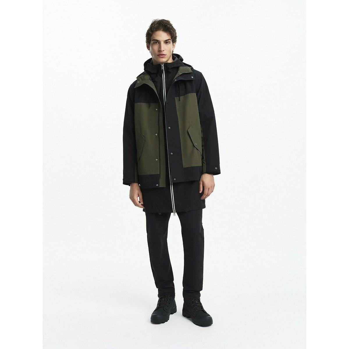 Veste courte à capuche MTD noir, AIGLE