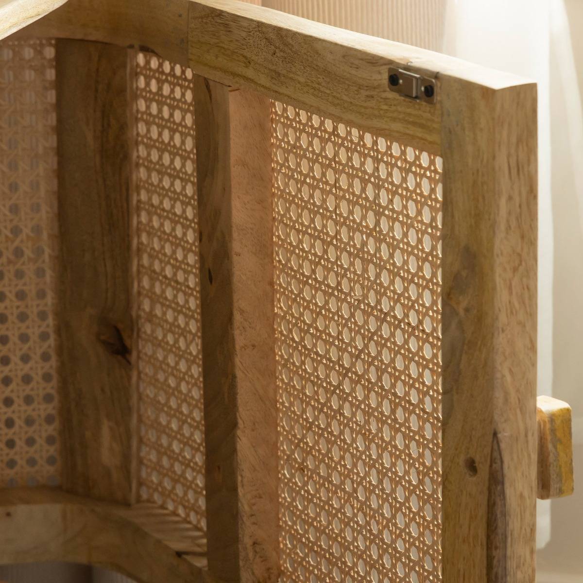 Meuble TV en bois de manguier PALMA bois clair, MADE IN MEUBLES