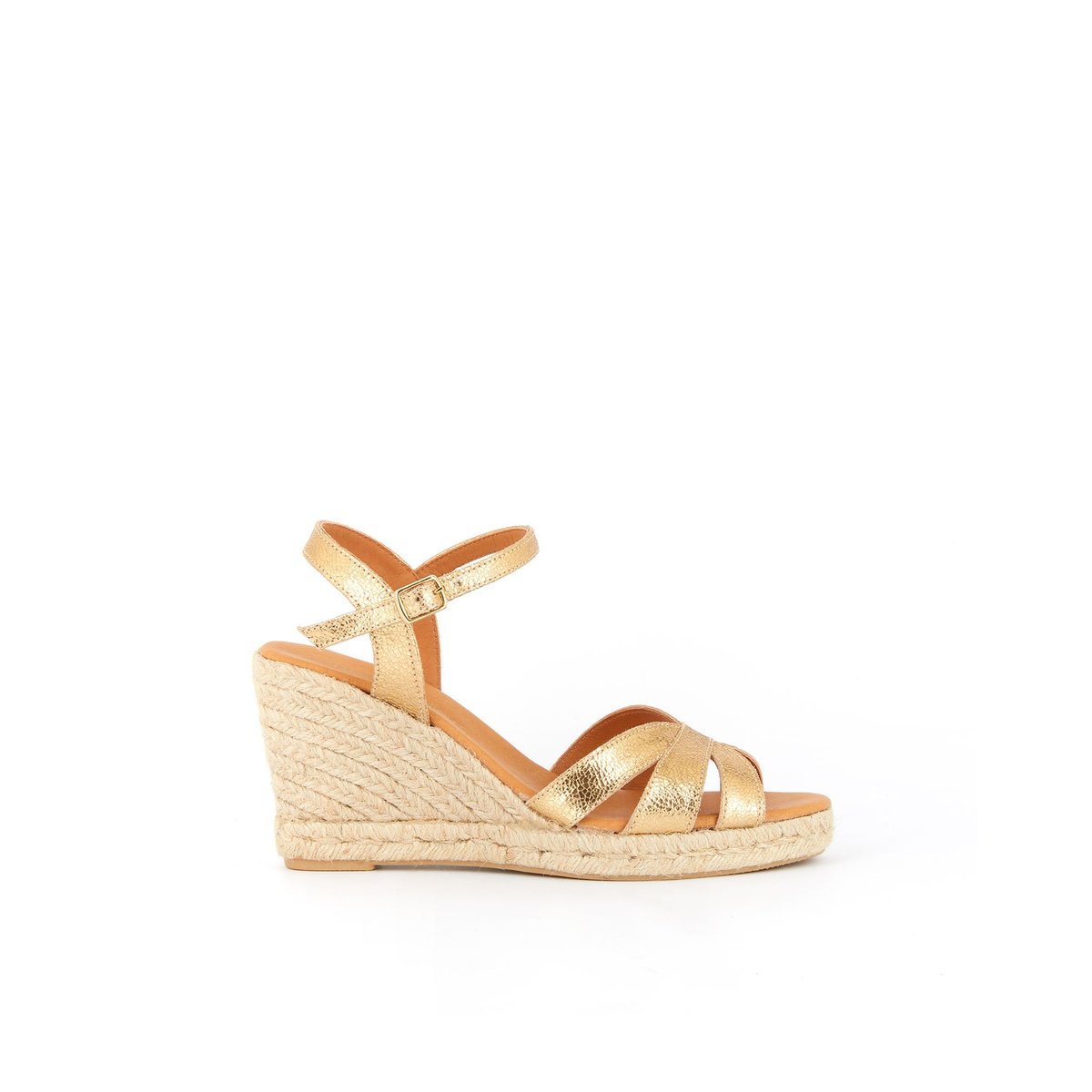 Sandale À Talon en cuir ELLARIA or, MELLOW YELLOW