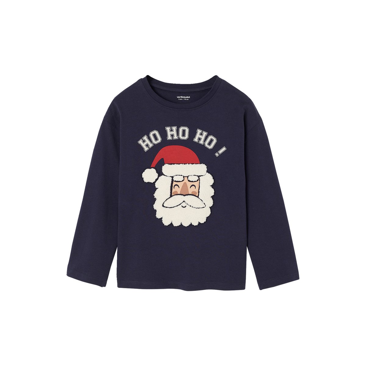 T-shirt manches longues marine, VERTBAUDET