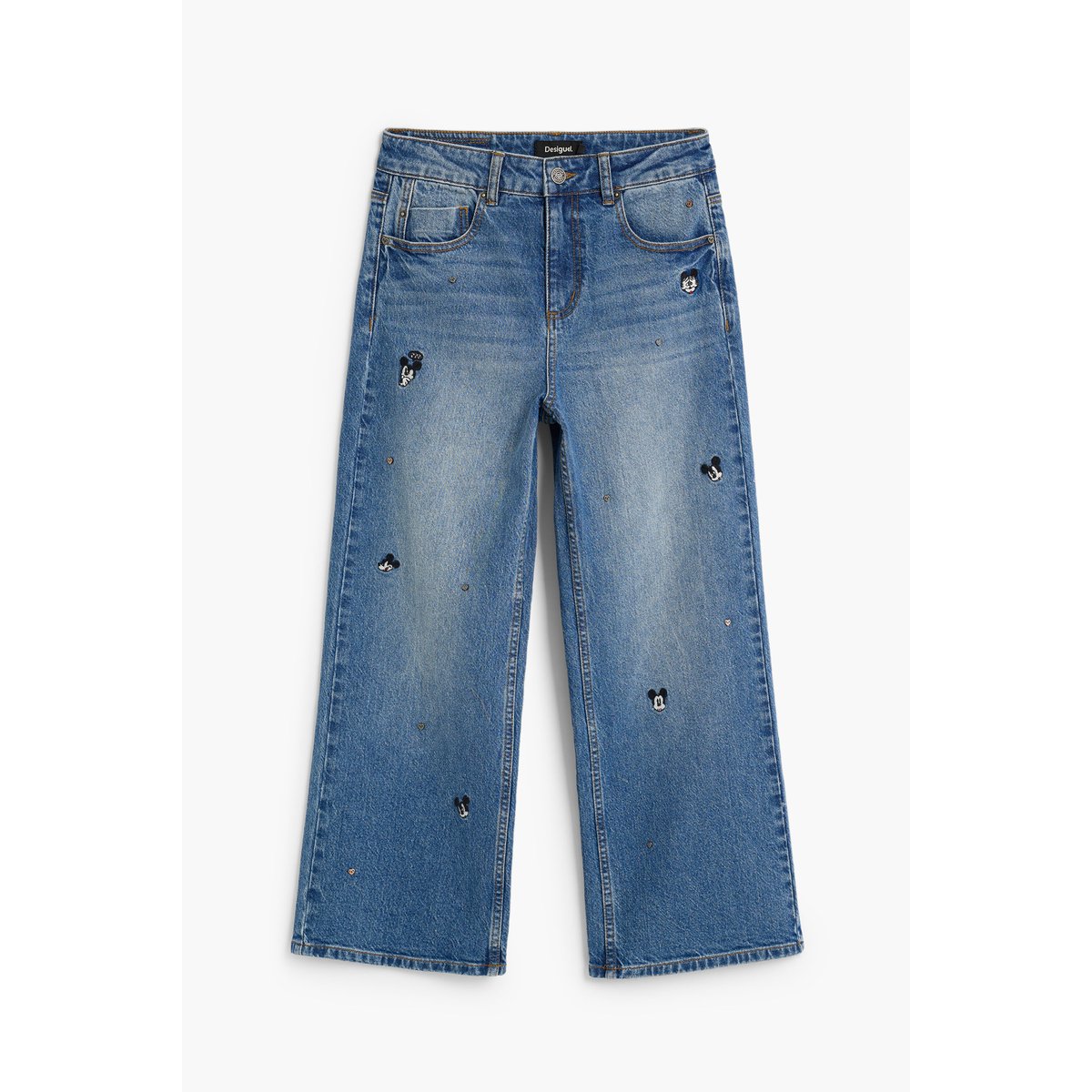 Pantalon jean coupe culotte Mickey™ bleu, DESIGUAL