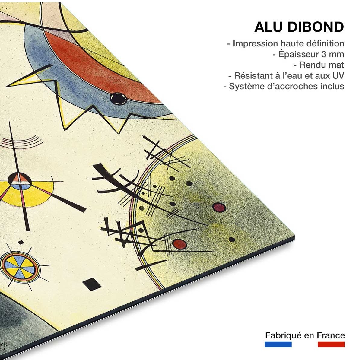 Tableau célèbre de Kandinsky Clear Link tableau alu dibond, HEXOA