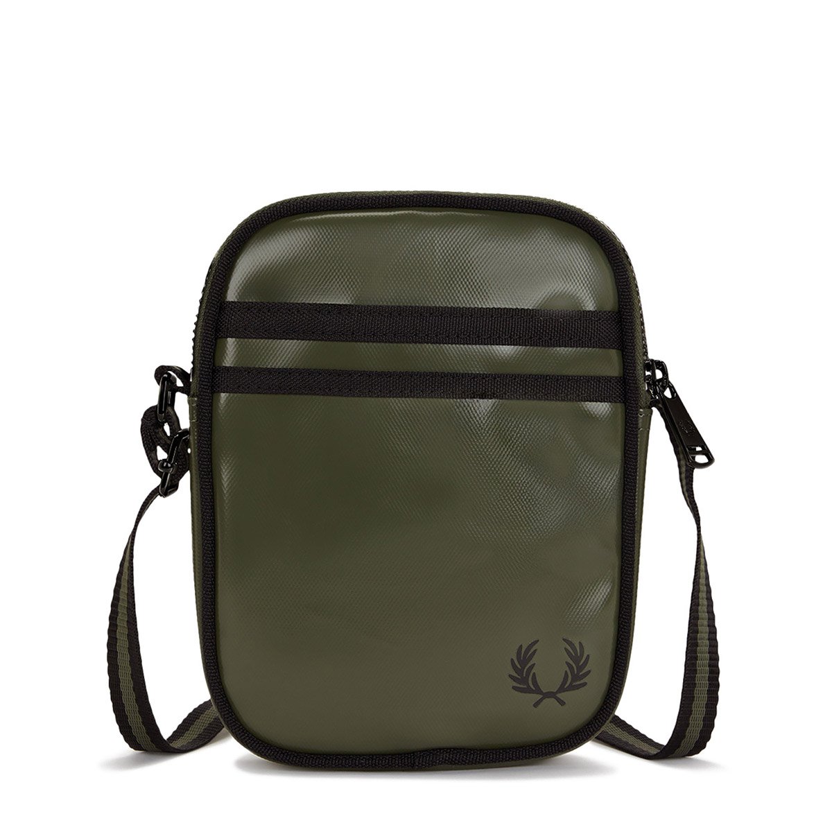 Sacoche CLASSIC SMALL SIDE BAG laurel wreath green black, FRED PERRY
