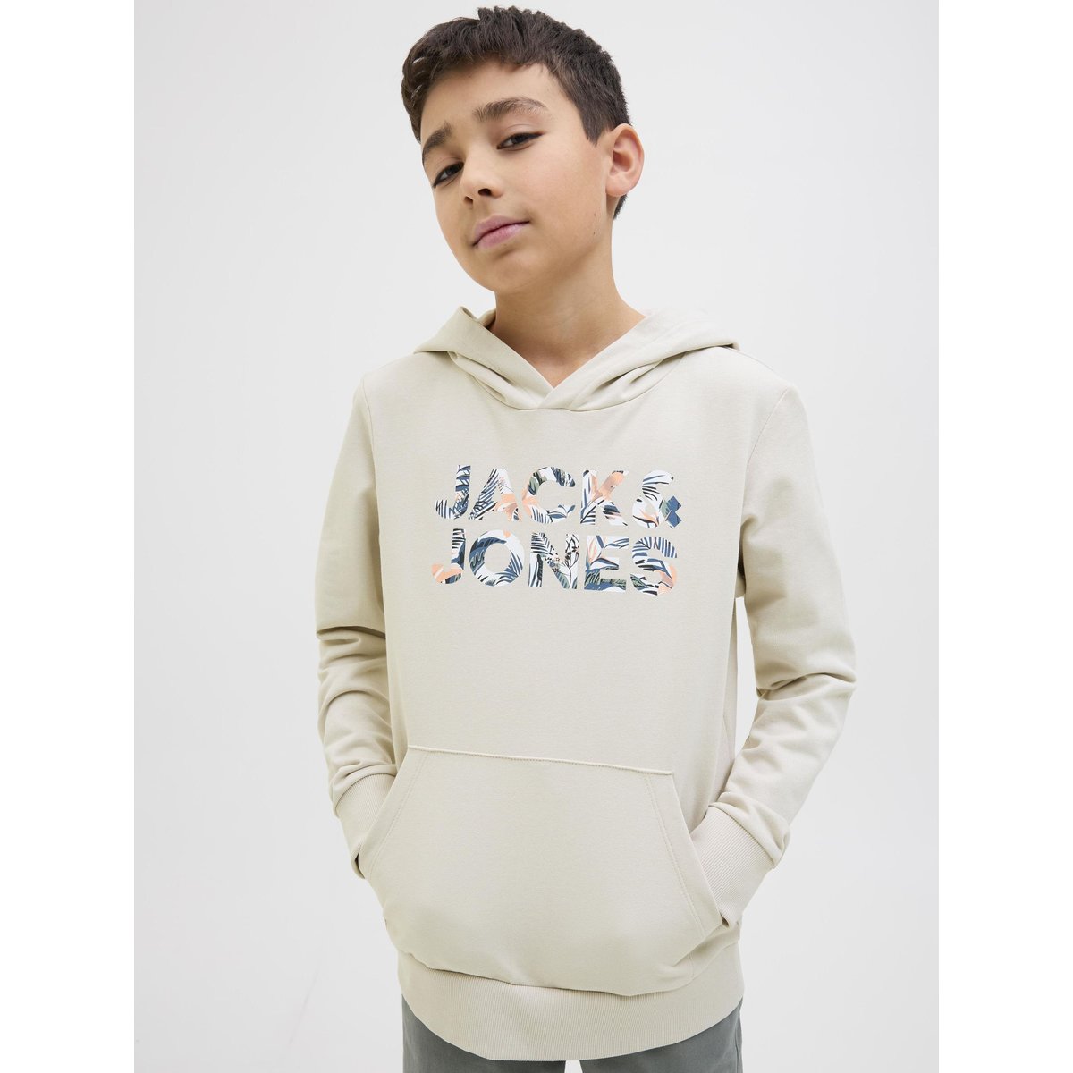 Sweat à capuche Logo Junior Sweat à capuche moonbeam, JACK & JONES JUNIOR
