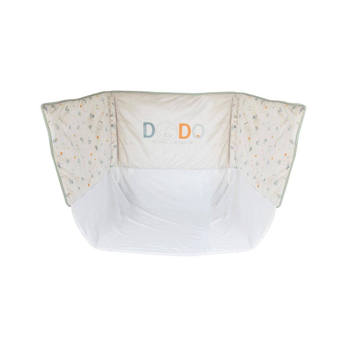 Tour de lit leonien velours doux beige, SUCRE D'ORGE