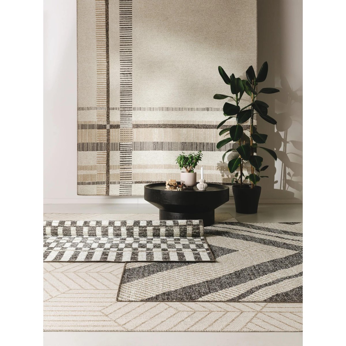 Tapis tissé à plat ELENA beige/marron, BENUTA