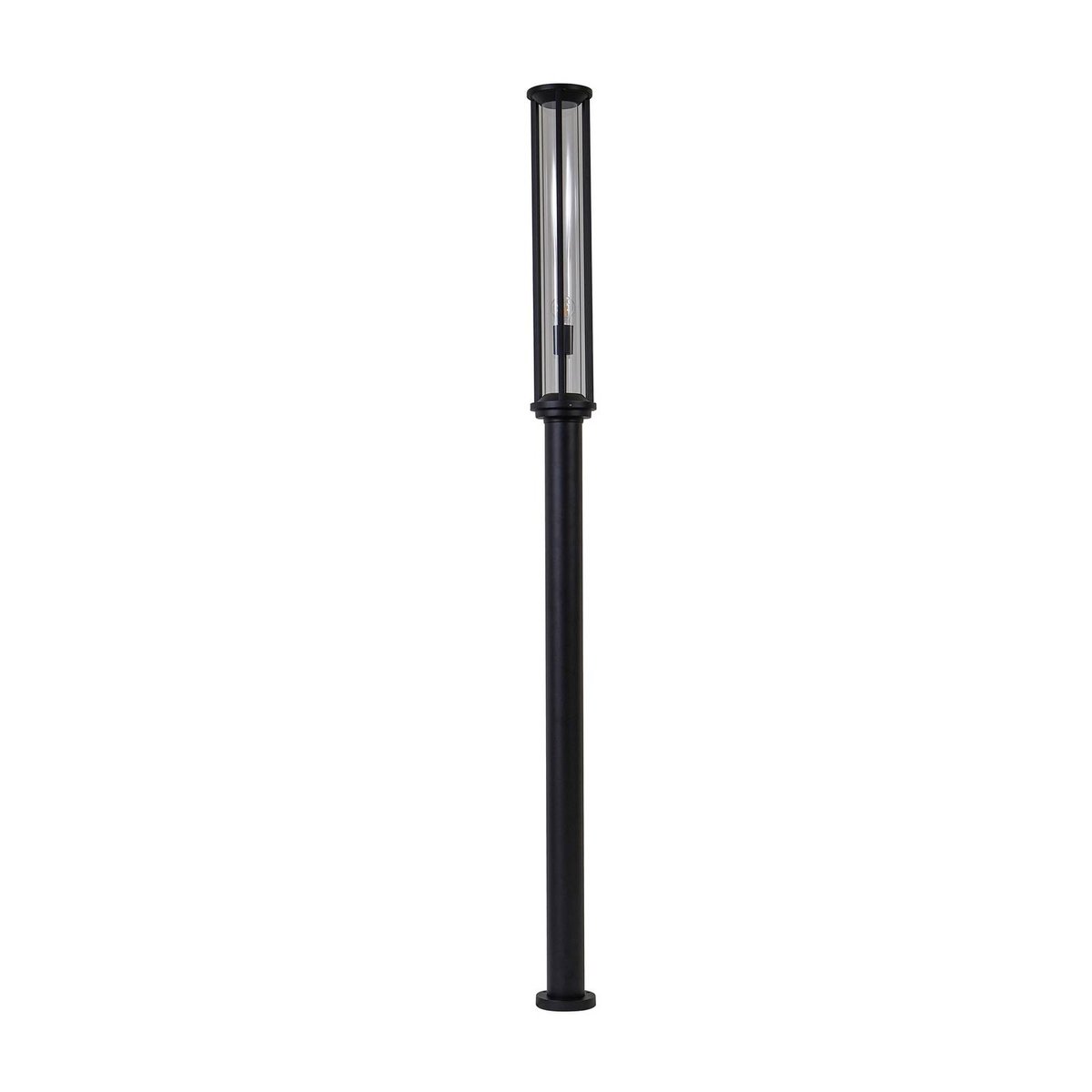 Lampadaire extérieur en aluminium moderne noir, LUCANDE