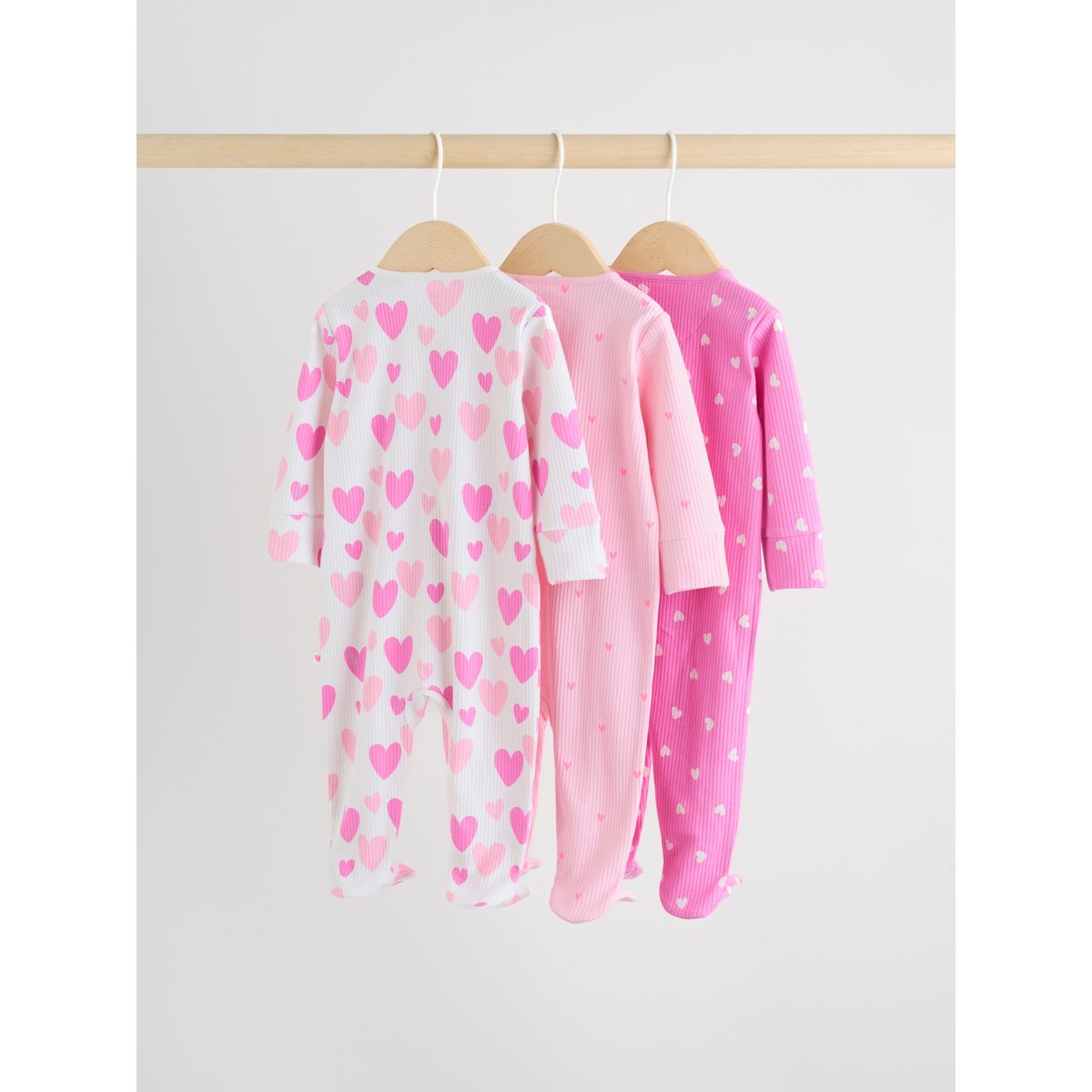 Dors-bien à zip double sens bébé, lot de 3 rose, NEXT