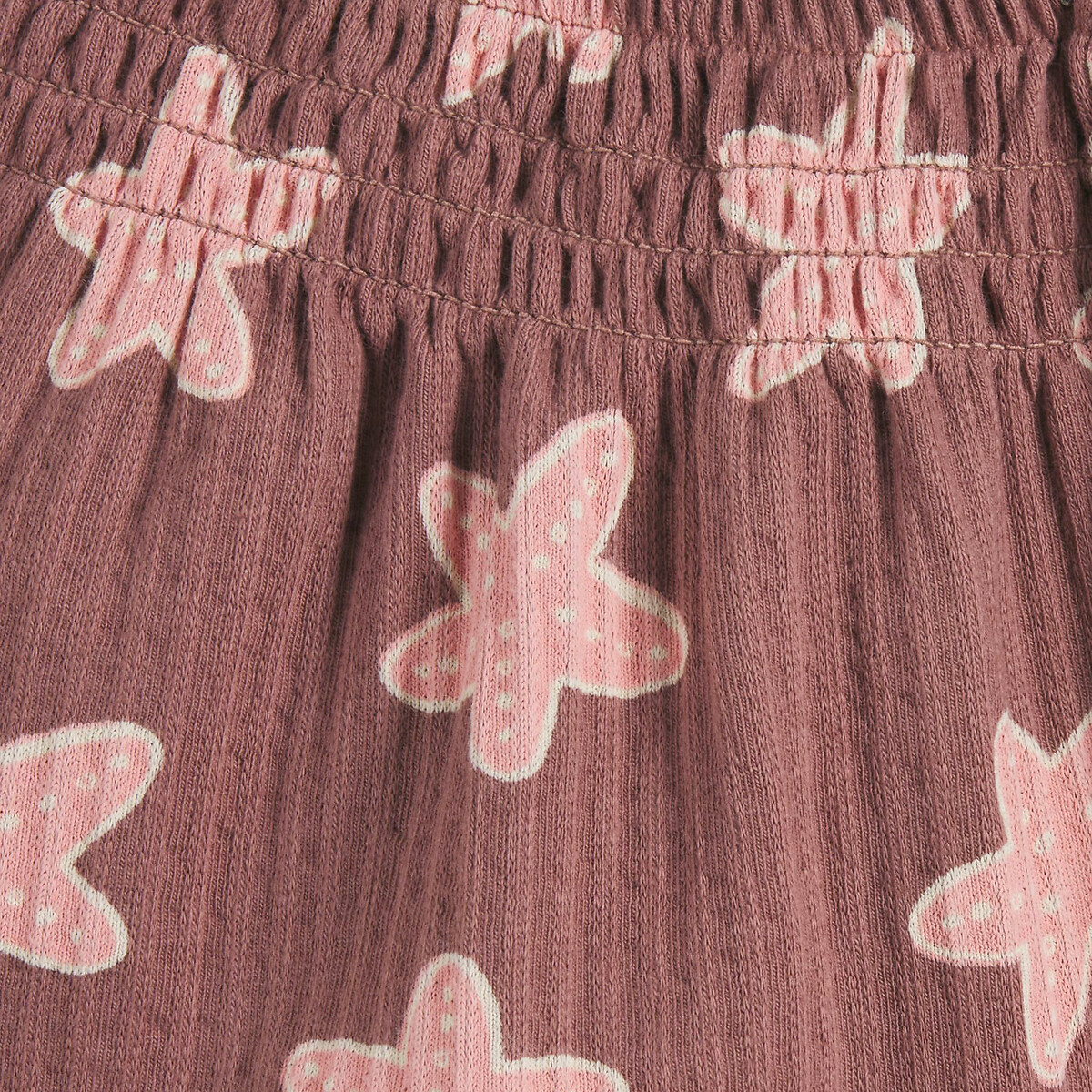 Lot de 2 ensembles 2 pièces, T-shirts forme blouse et shorts, à mixer rose + marron, LA REDOUTE COLLECTIONS
