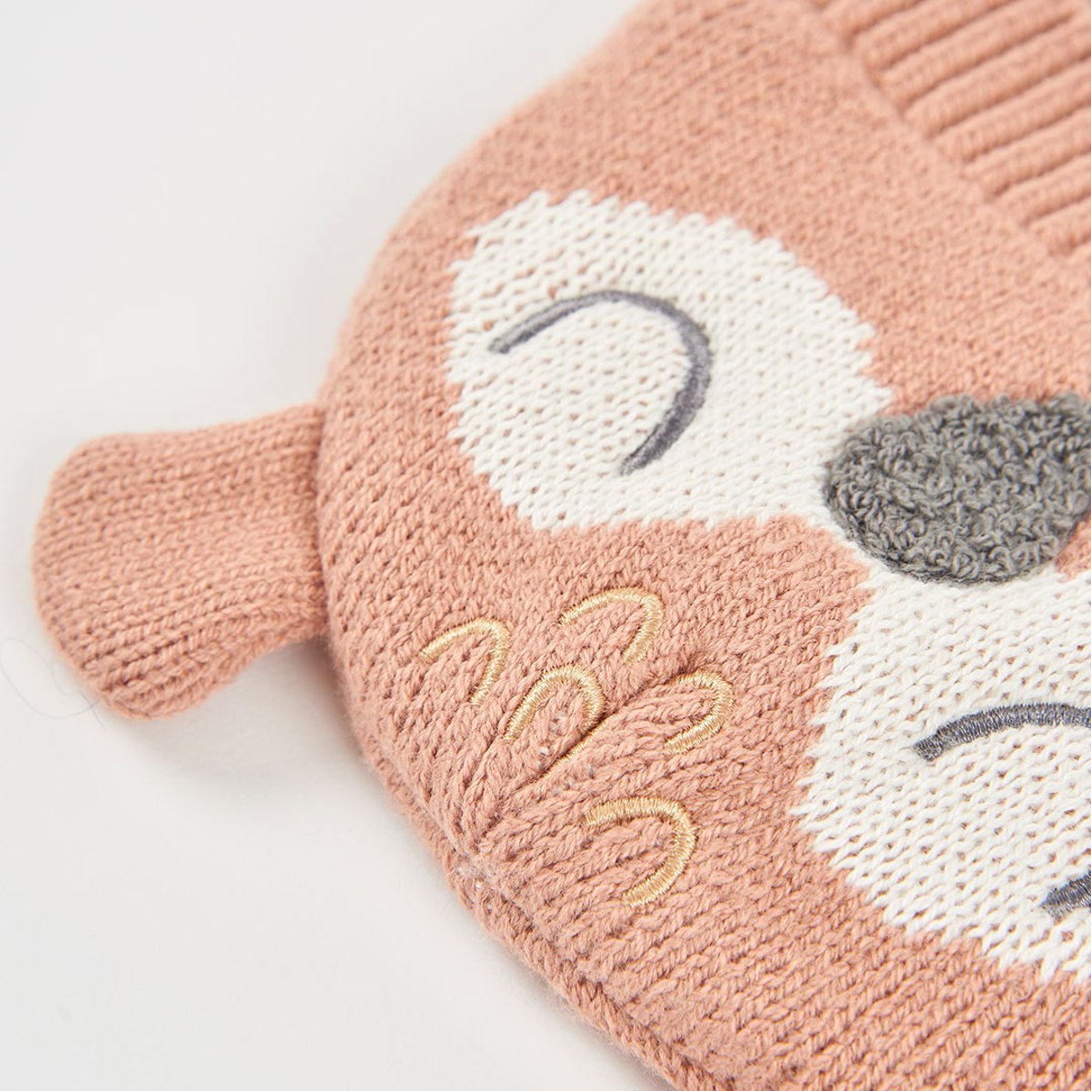 Bonnet bébé imprimé hibou marron, BOBOLI
