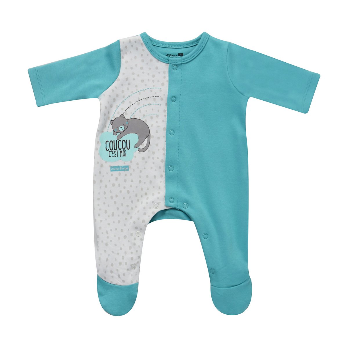Pyjama naissance elrick bleu, SUCRE D'ORGE