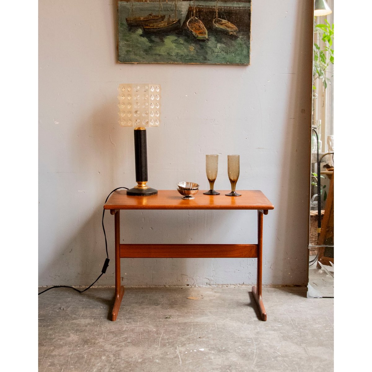 Table basse au style scandinave Donna N°1548 - Bon état bois foncé, DEBONGOUT