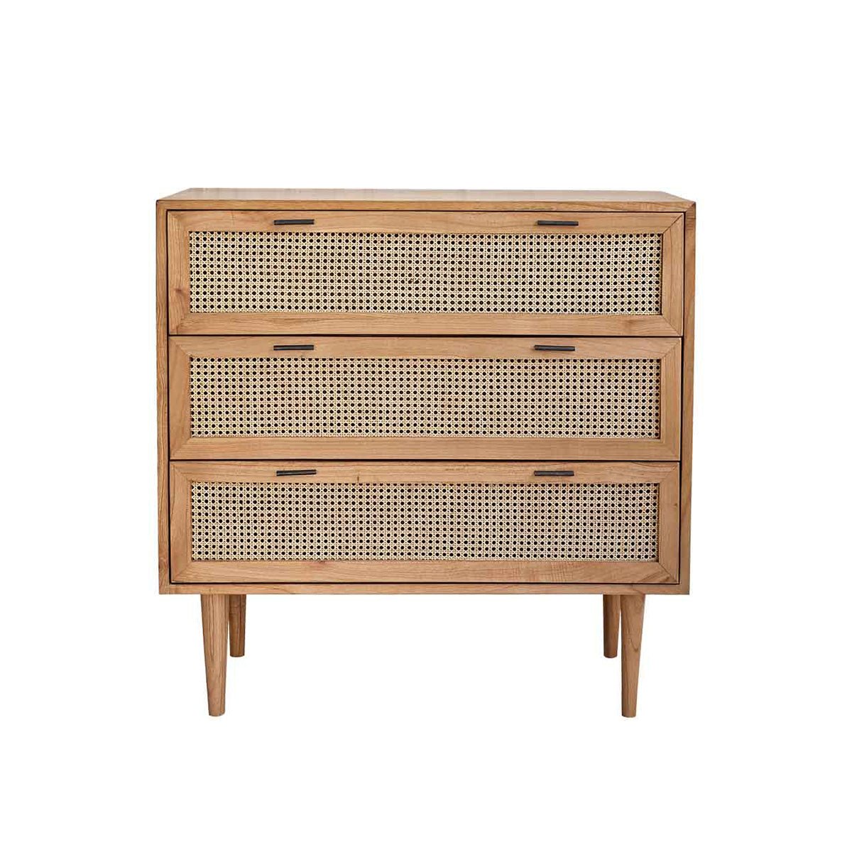 Commode en bois massif et cannage 100 cm ALBA naturel, BERAH GETAH