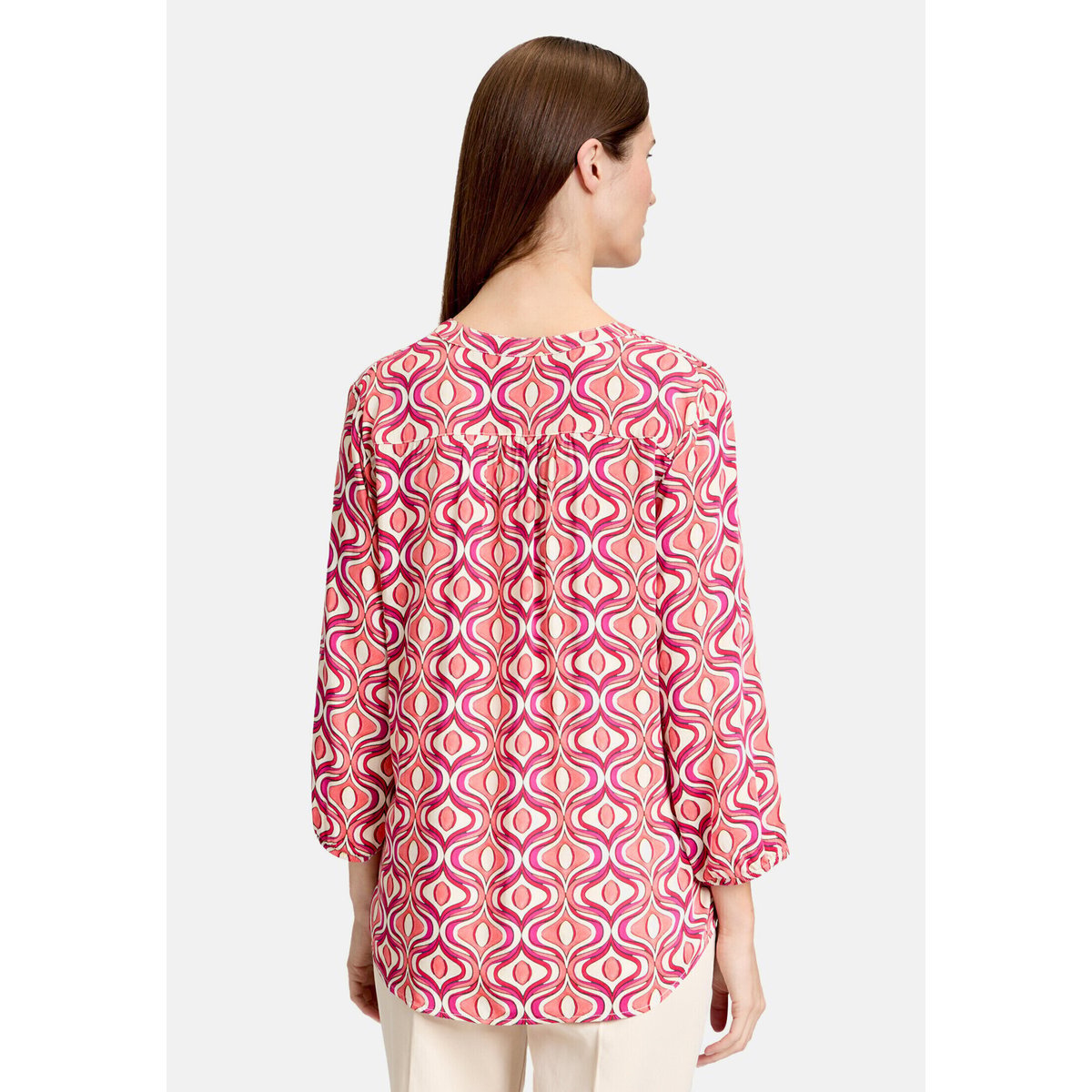 T-shirt façon blouse à motifs pink/apricot, CARTOON