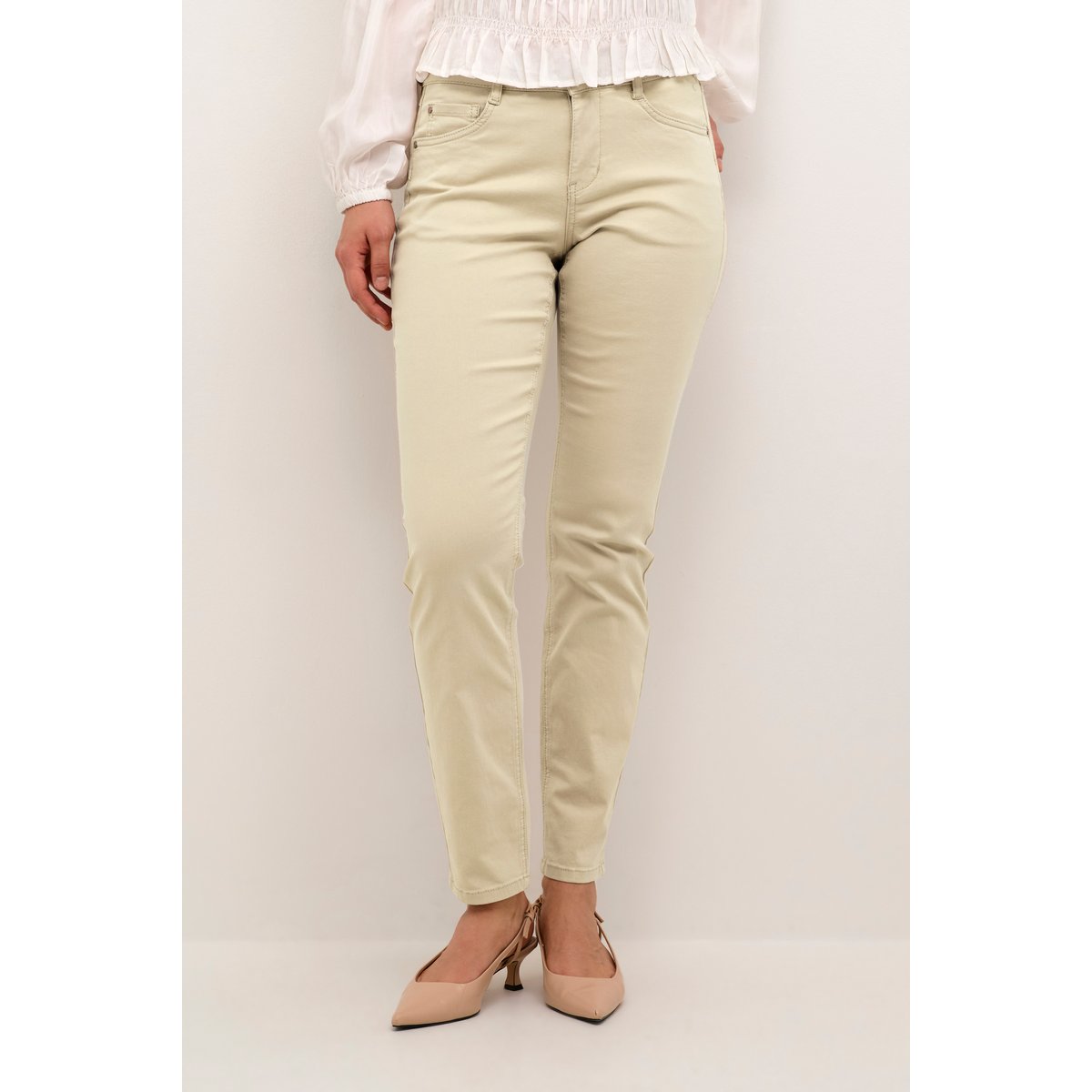 Jeans beige feather gray, CREAM
