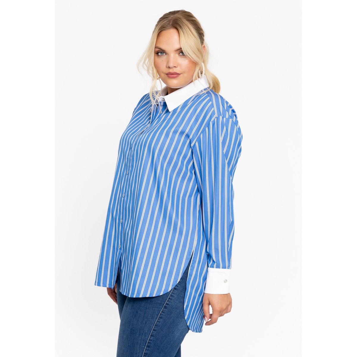 Chemise imprimé / imprimée indigo, YOEK